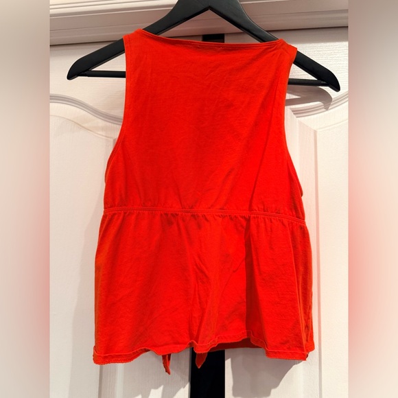 Sunday Best Cotton Whisk Cannoli Sleeveless Tie-Front Top - Picture 4 of 5